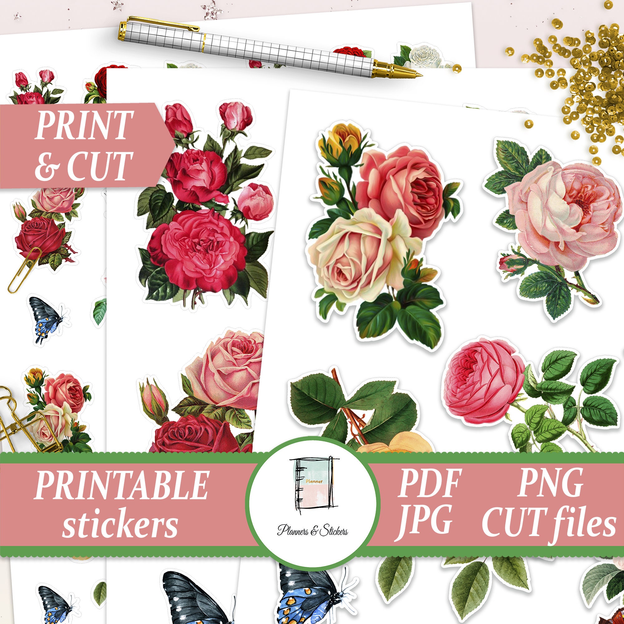 happy planner scrapbook kits small size die cuts tropical stickers printables for erin condren animals and plants decals pdf hobonichi thaharaclean craft supplies tools embellishments