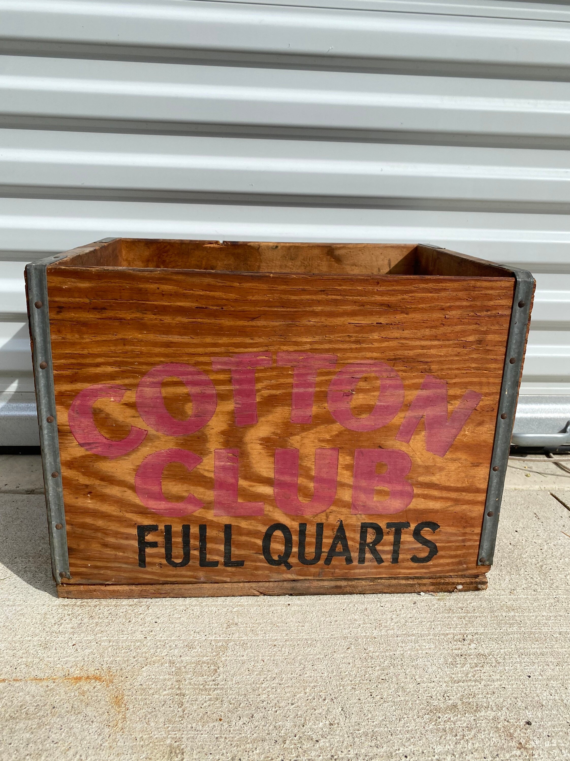 Wood Cotton Club Wooden Case Crate Box Wooden 32oz Cleveland Akron