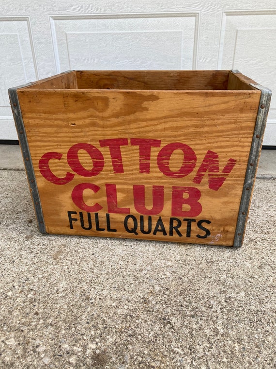Vintage Cotton Club Wooden Crate Box Etsy
