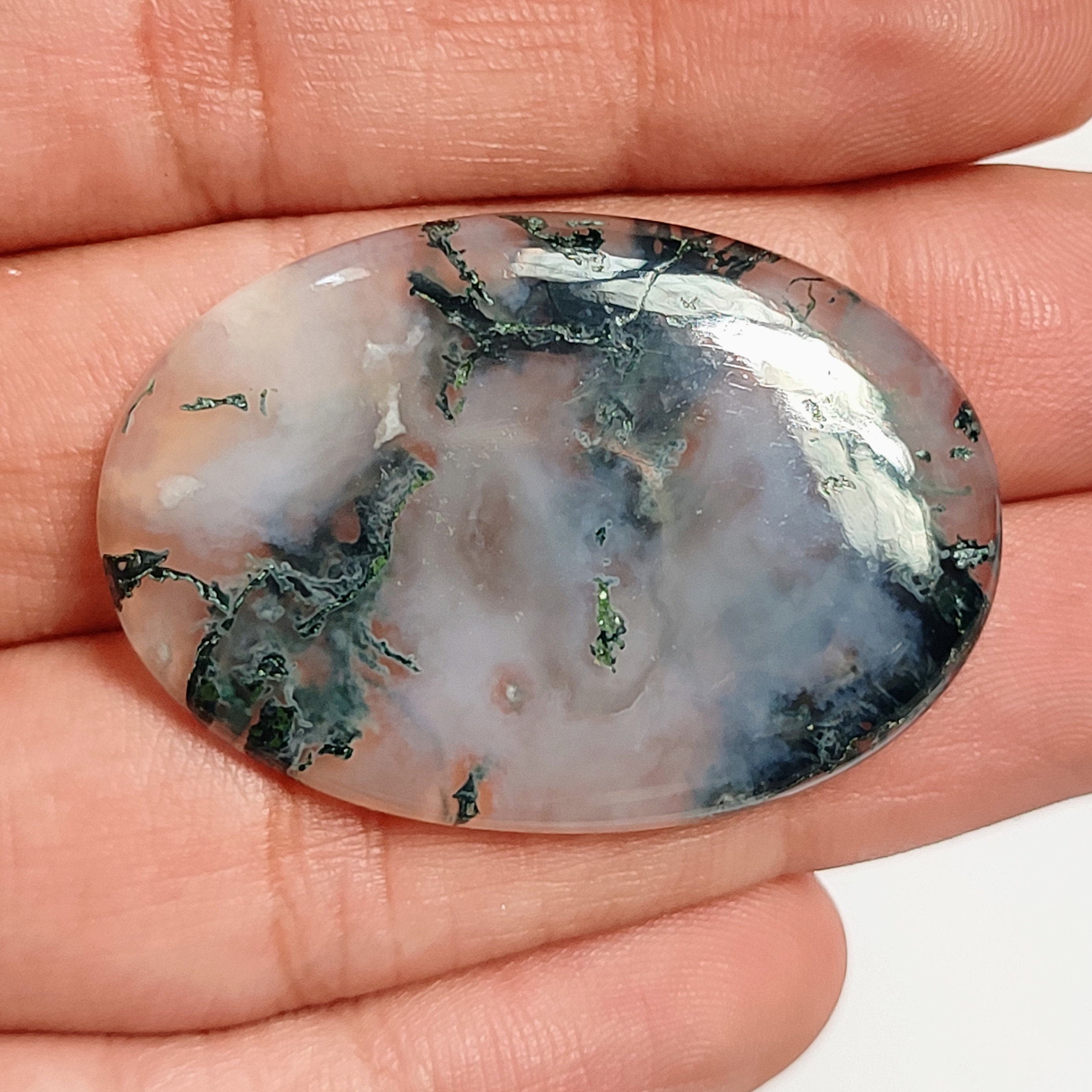 Natural Moss Agate Cabochon Gemstone Moss Agate Loose Gemstone | Etsy