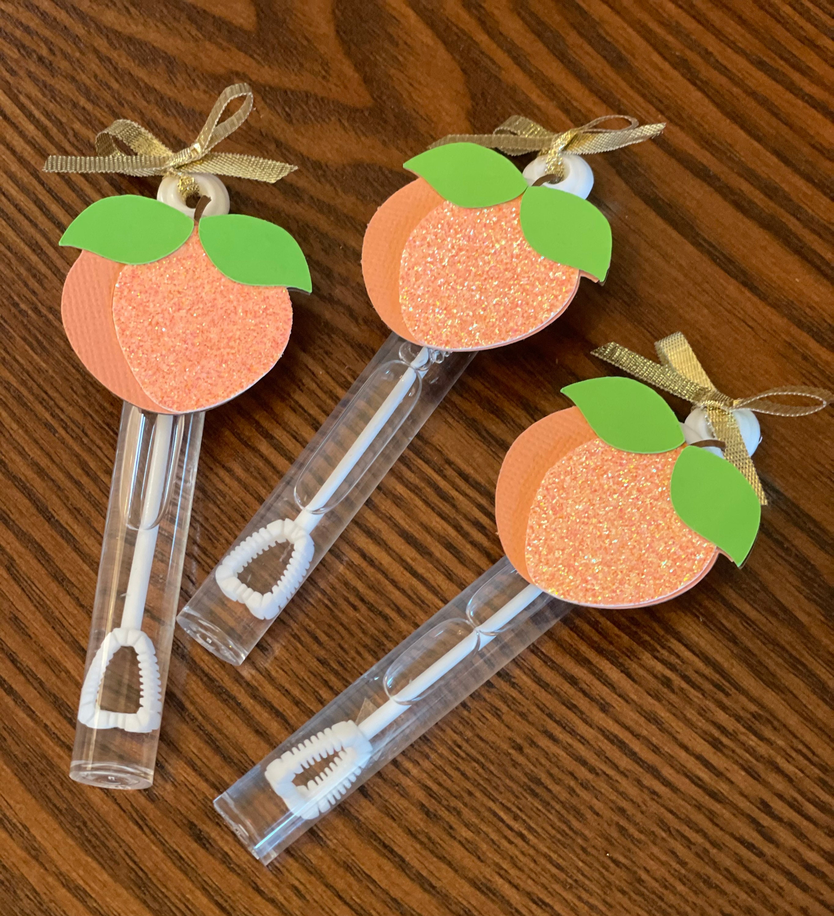 One sweet peach birthday party favor bubbles first birthday Etsy