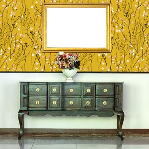 Floral Peel and Stick Wallpaper: Vintage Botanical Wall Art