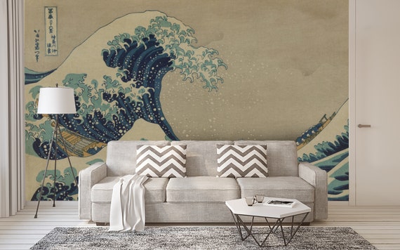 Hokusai Wallpaper The Great Wave at Kanagawa Art Print Wallpapers