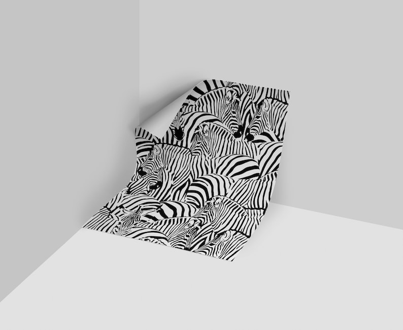 Zebra Zebra Removable Wallpaper Peel and Stick 41AC Etsy