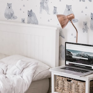White Bears    | White Bears   Removable Wallpaper | Peel and Stick |  #86AC