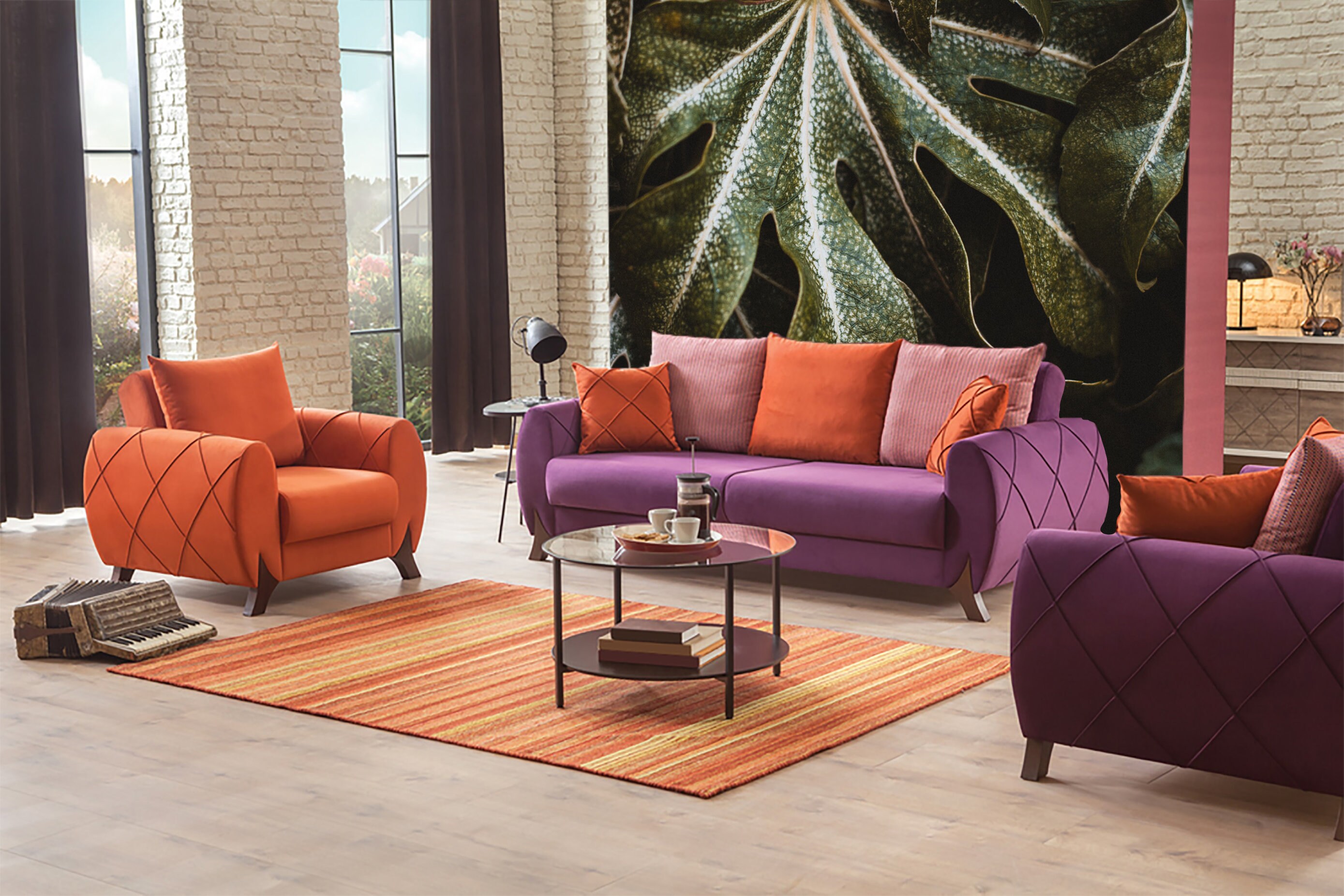 Monstera Palm Leaf Close up Wallpaper Exotic Removable Wall - Etsy