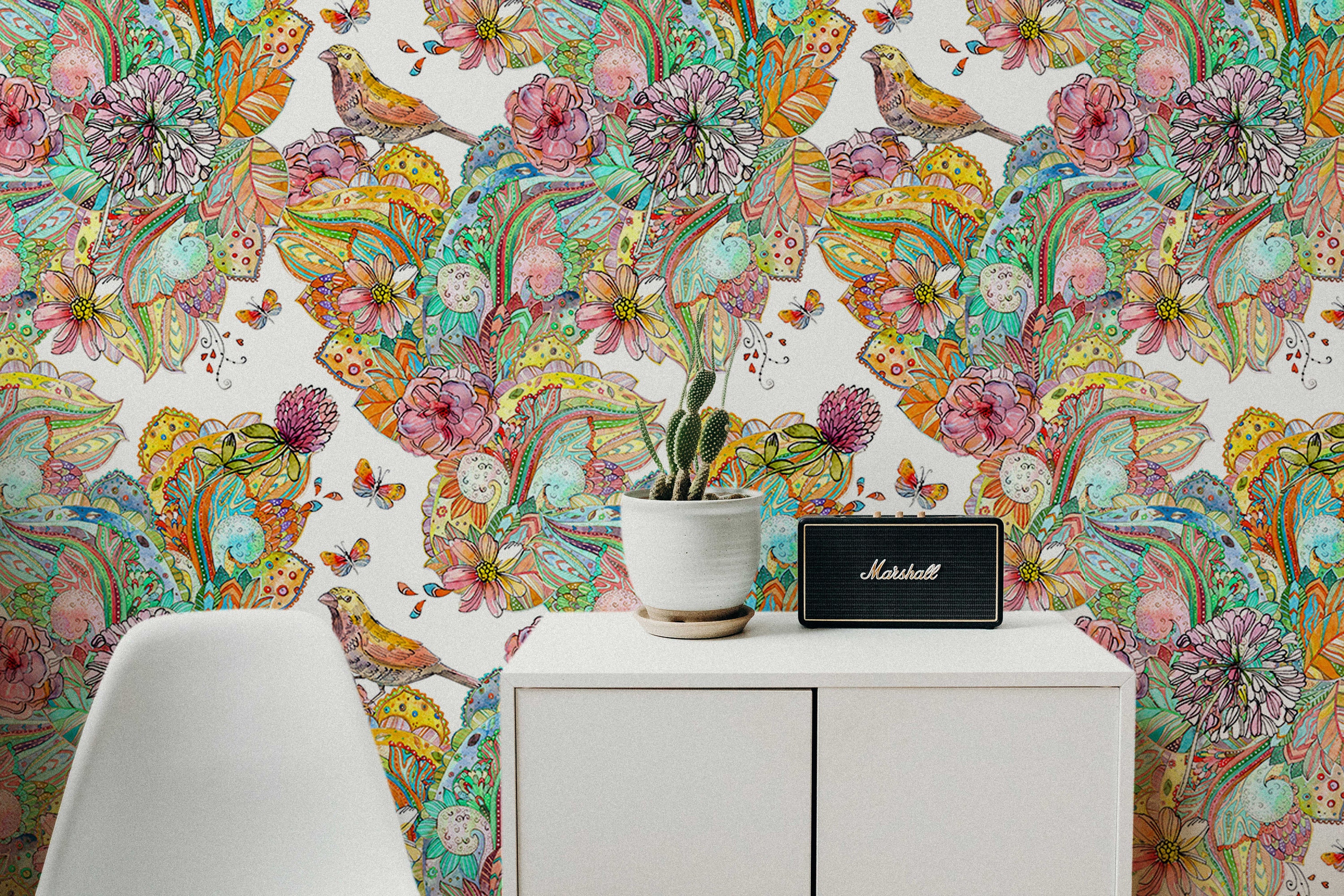 Positive World Pattern #383 | Peel & Stick Wall Decor for Easy Room Makeover