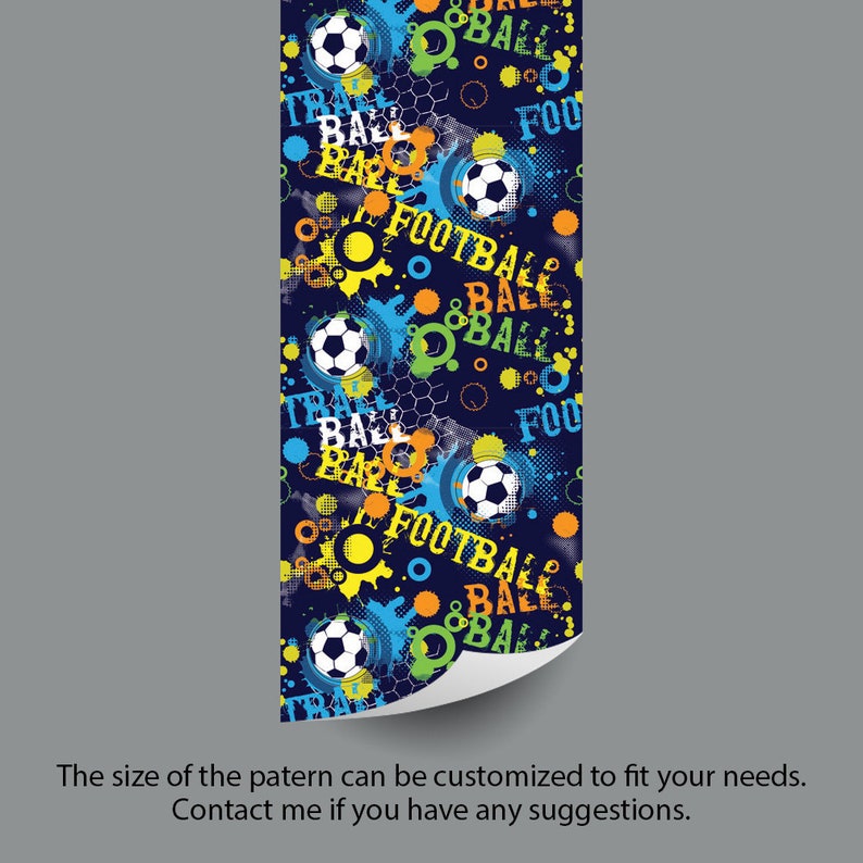 Abstract football pattern for boys