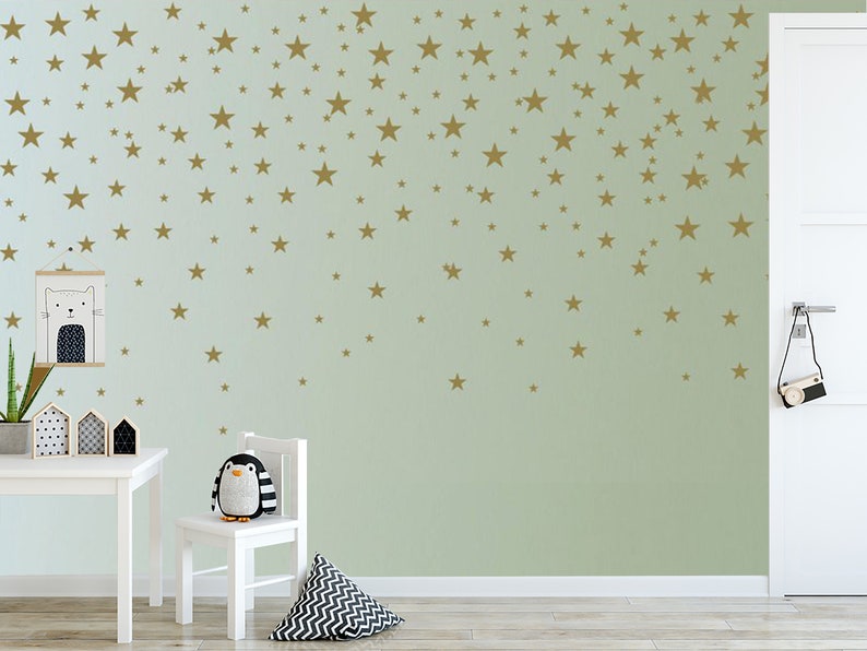 Gold Stars Wall Decals Set For Nursery Decor Easy L And