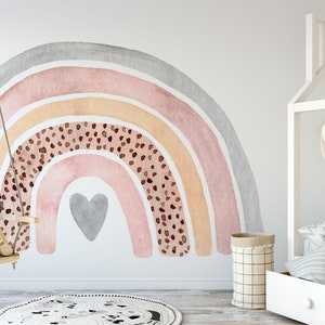 Watercolor Rainbow Wall Decal: Peel & Stick Nursery Decor