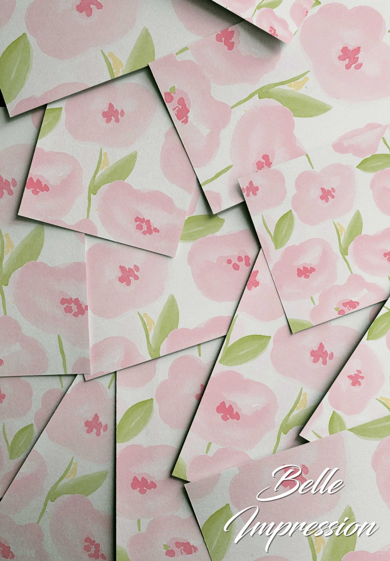 Pastel Flowers Decor Removable Wallpaper Pattern #173