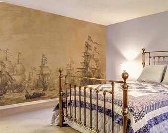 Dutch Fleet Mural De Velde Nautical Peel Stick Wallpaper