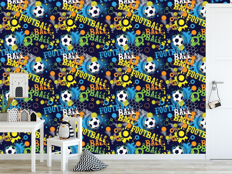 Abstract football pattern for boys