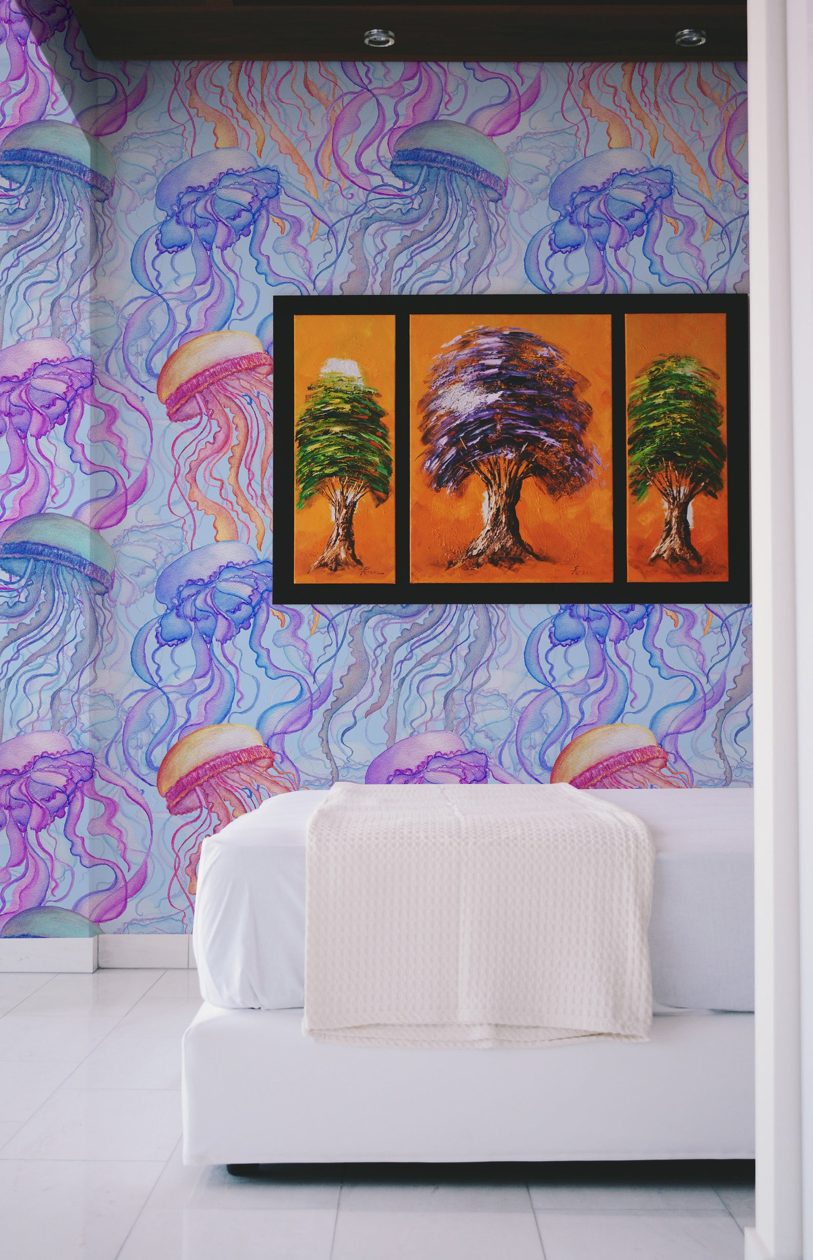 Jellyfish Jellyfish Removable Wallpaper Peel and Stick Etsy