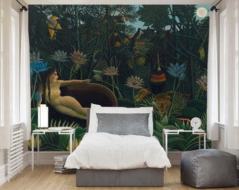 Rousseau Jungle Wallpaper Mural Tropical Rainforest Peel and Stick Removable