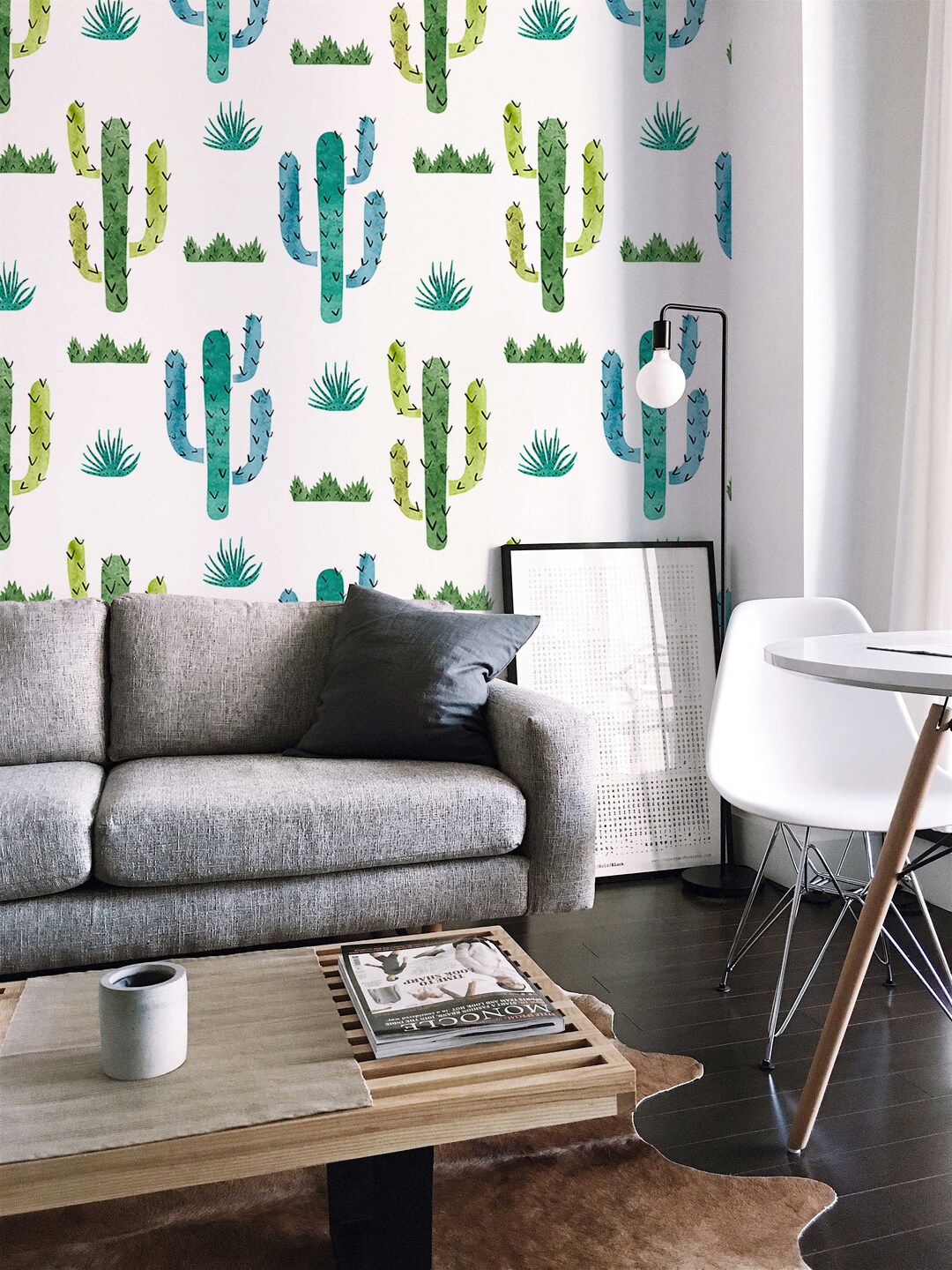 Cactus de dibujos animados / Fondo de pantalla extraíble / - Etsy México Cactus de dibujos animados / Fondo de pantalla extraíble / - Etsy México