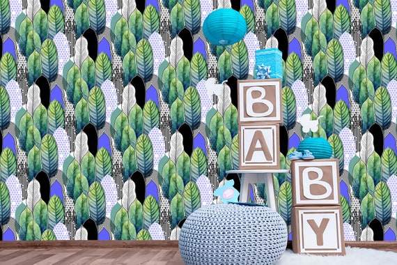 Exotische Heliconia Blatter Gezeichnet In Linie Grafik Und Etsy