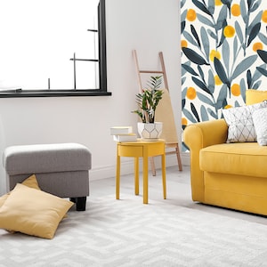 Carta da parati floreale scandinava staccabile e adesiva - Decorazione murale boho minimalista, temporanea e rimovibile