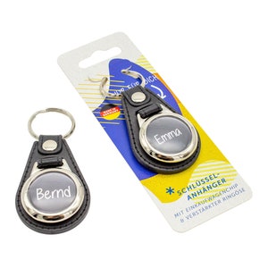 Key chain with your name including shopping cart chip