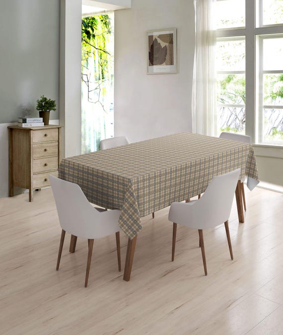 Table Cloth Wipeable Tablecloth PVC Plastic Wipe Clean Waterproof Square Table Cover Protector for Kitchen Picnic Outdoor Indoor (Grey)