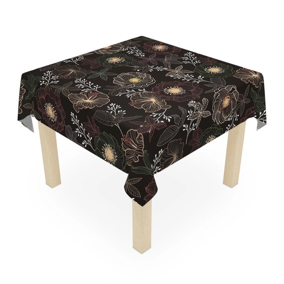 Table Cloth Wipeable Tablecloth PVC Plastic Wipe Clean Waterproof Square Table Cover Protector for Kitchen Picnic Outdoor Indoor (1126-2 )