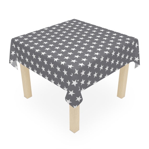 Table Cloth Wipeable Tablecloth PVC Plastic Wipe Clean Waterproof Square Table Cover Protector for Kitchen Picnic Outdoor Indoor (Grey)