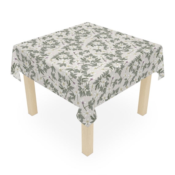 Table Cloth Wipeable Tablecloth PVC Plastic Wipe Clean Waterproof Square Table Cover Protector for Kitchen Picnic Outdoor Indoor (5M8/02)