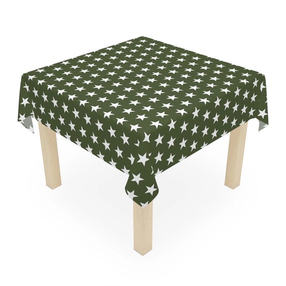 Table Cloth Wipeable Tablecloth PVC Plastic Wipe Clean Waterproof Square Table Cover Protector for Kitchen Picnic Outdoor Indoor (Green)