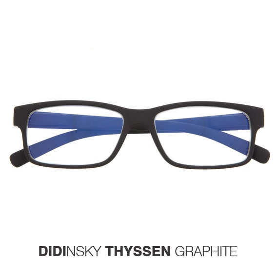 Blaulichtfilter Brille für Damen und Herren. Blaufilter Brille mit stärke  oder ohne sehstärke für Pc Didinsky Thyssen - .de