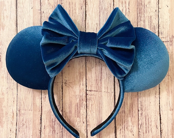 Midnight Blue Velvet Ears