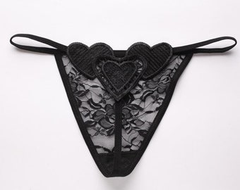 hearts chain thong