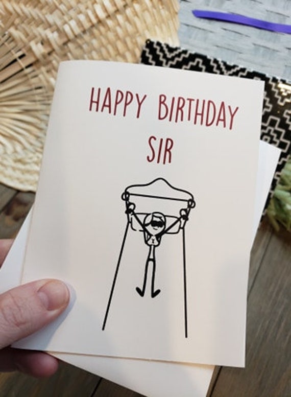 Happy Birthday Sir Bondage Card Tie Me Up Bondage Sex | Etsy