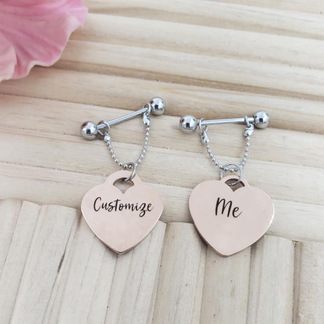 Mature, Custom Pierced Nipple Jewelry, Personalized Pierced