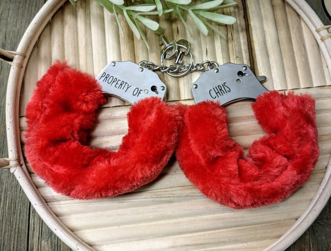 Red Furry Handcuffs Handcuff Personalized Kinky Sex Toys