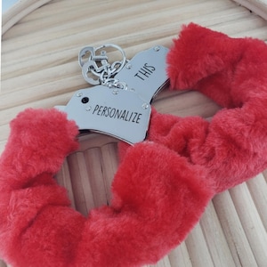 Mature, Custom Furry Handcuffs, handcuff, personalized, valentines gift, bachelorette gift, birthday, restraint, Christmas gift, personalize