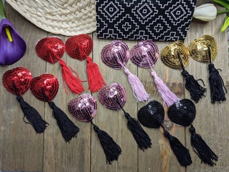 Nipple Tassels & Token Sequin Tassel Reusable Sexy Etsy