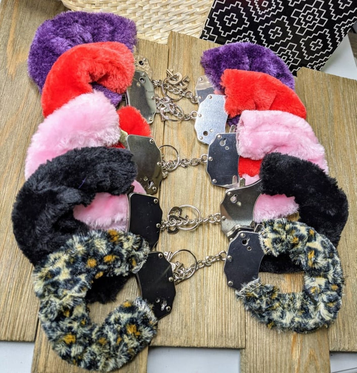 Pink Furry Handcuffs Handcuff Personalized Kinky Sex Toys Etsy