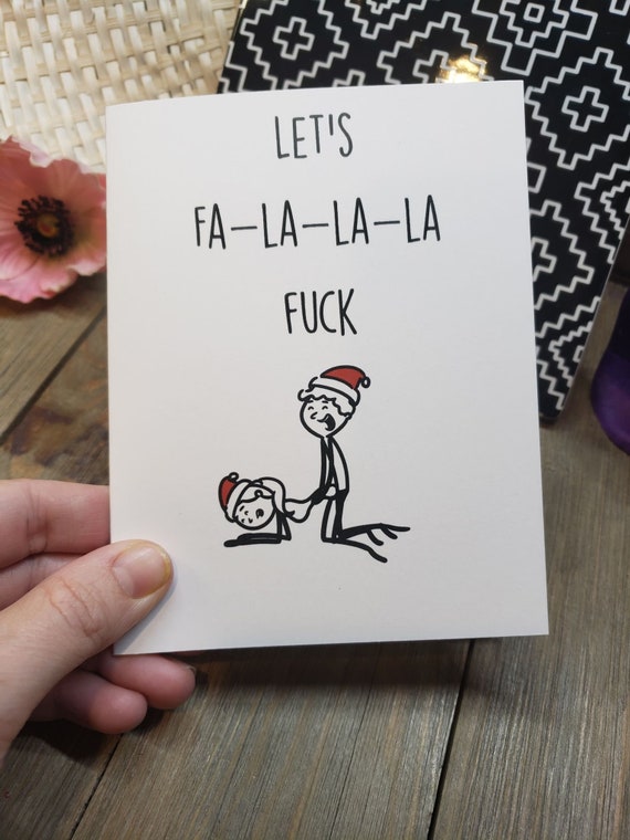 Let s Fa La La La Fuck Card Christmas Funny Humor Etsy
