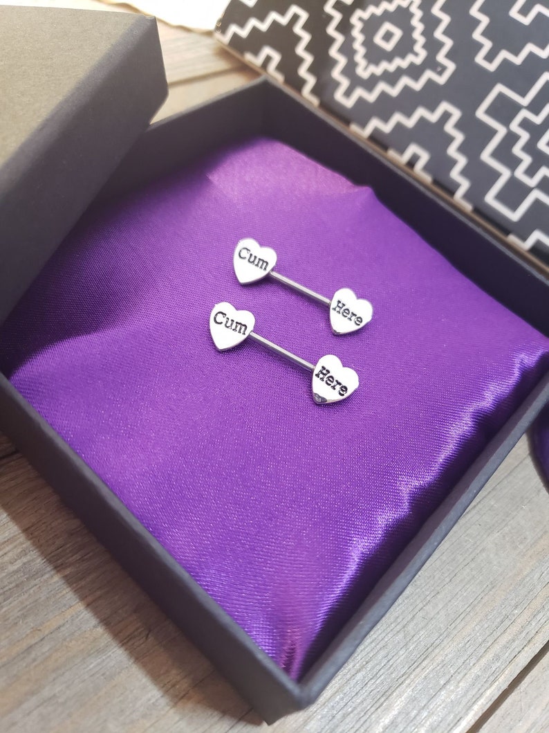 Cum Here Nipple Bar Piercings Nipple Bar Titty Time Nipple Etsy UK