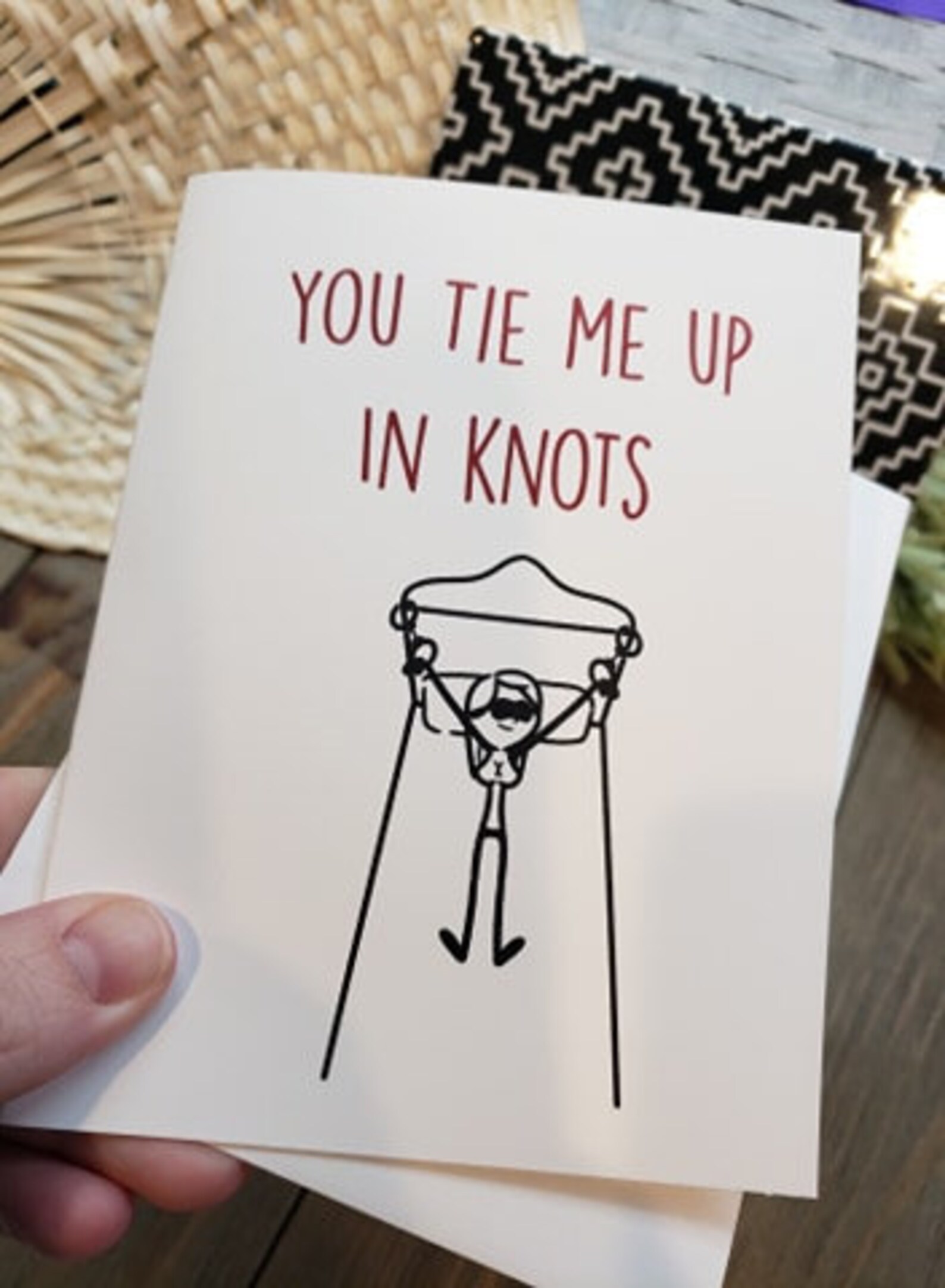 You Tie Me up in Knots Card Tie Me Up Bondage Sex Mature Etsy