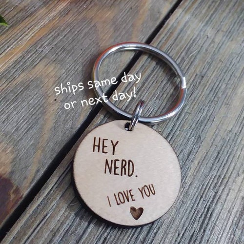 Funny Boyfriend Gift Metal Keychain Round Man Gift Valentines Day for Husband 