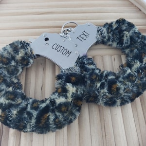 Mature, Black Furry Handcuffs, handcuff, personalized, valentine&#39;s gift, restraints, birthday gift for her, anniversary gift for girlfriend