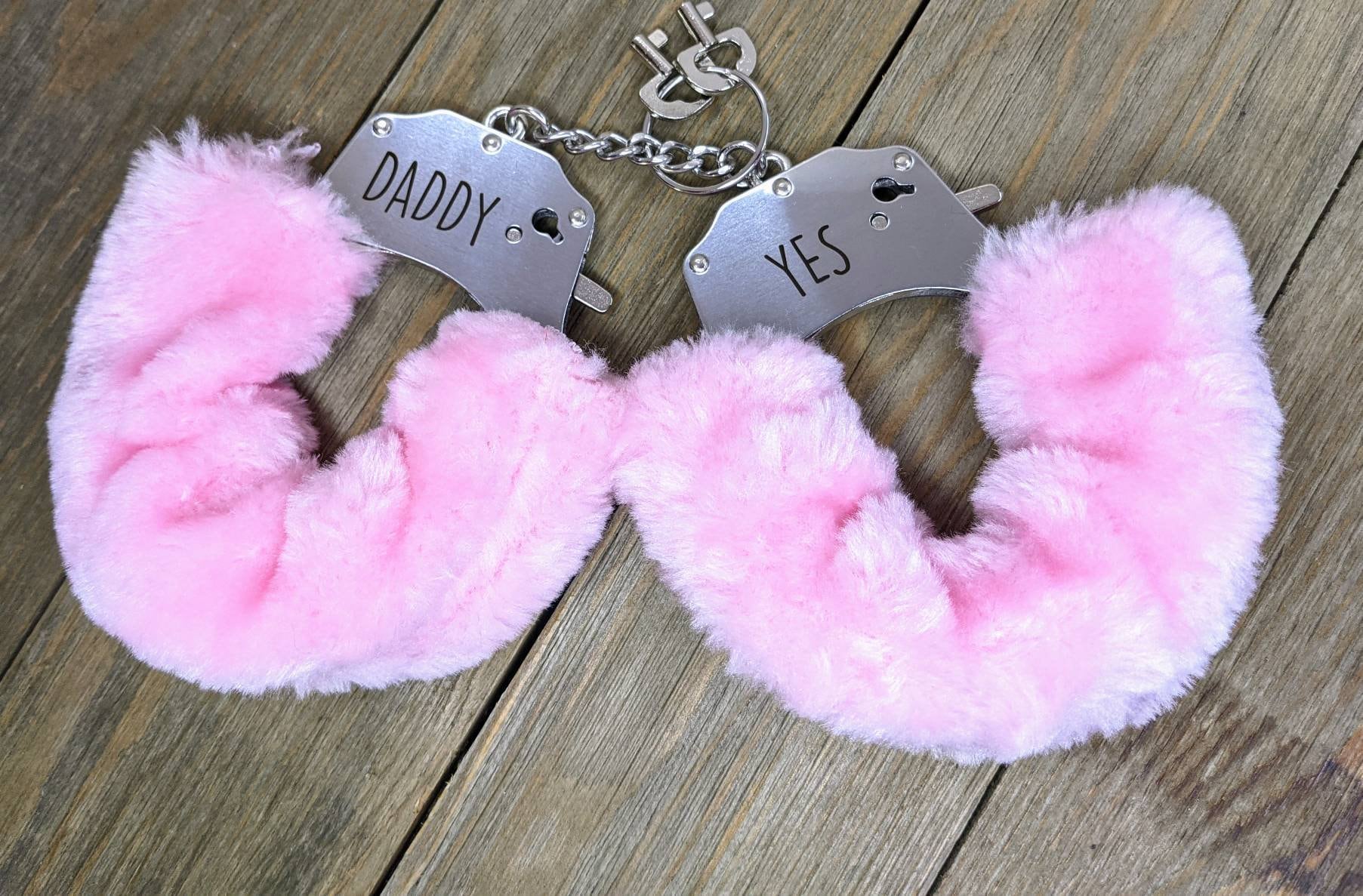 Pink Furry Handcuffs Handcuff Personalized Kinky Sex Toys Etsy