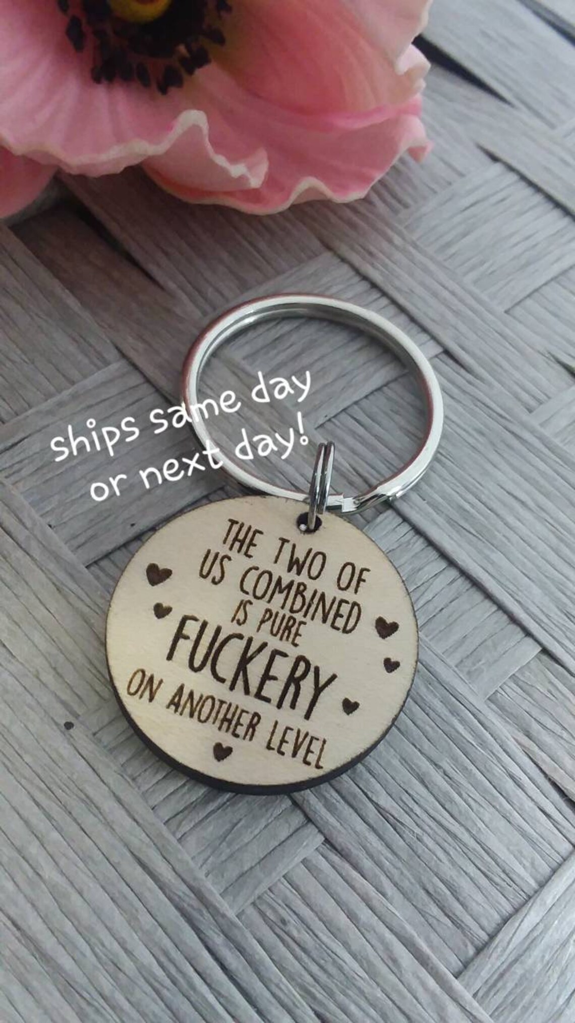 Best Friend Keychain Funny Gift Pure Fuckery Gift Etsy