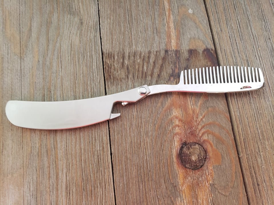 Fear the Beard Comb Metal Beard Comb Stainless Steel Etsy