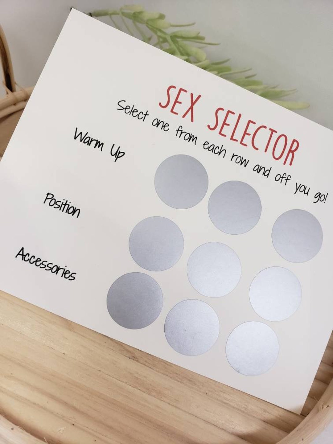 Sex Selector Naughty Scratcher Gift for Husband Boyfriend image