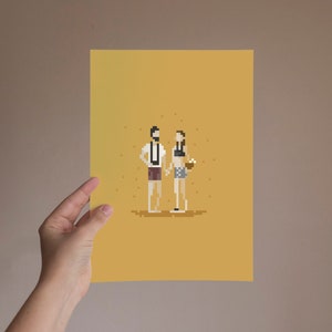 Retrato de pareja personalizado en pixel art