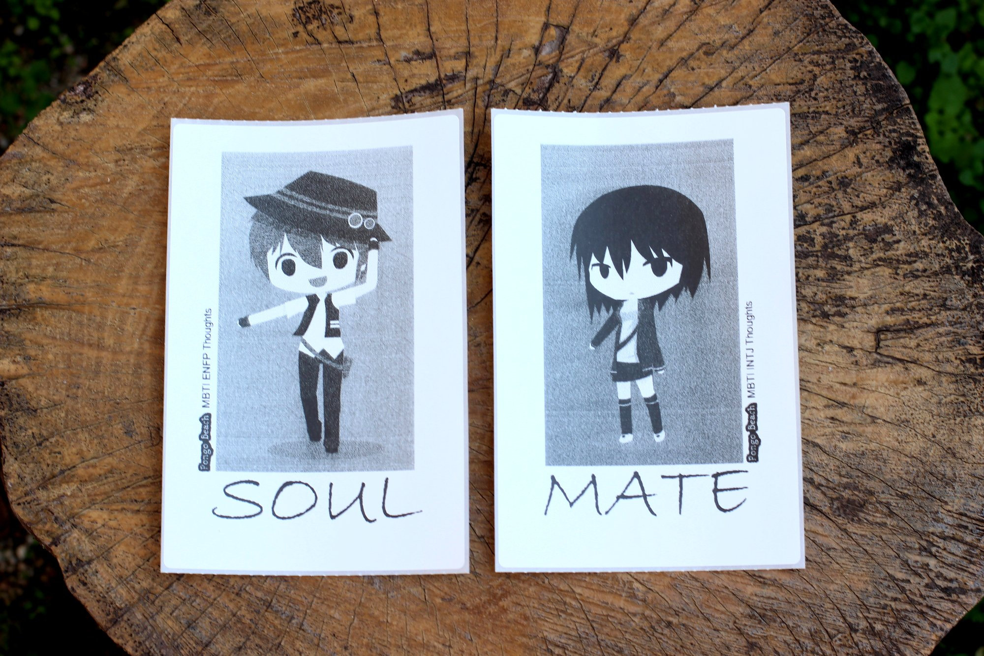 ENFP INTJ Soul Mate Couple B/W 4x6 Thermal 