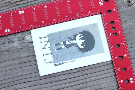 INTJ Boy B/W 4x6 Thermal Sticker - Kawaii Anime Chibi - MBTI