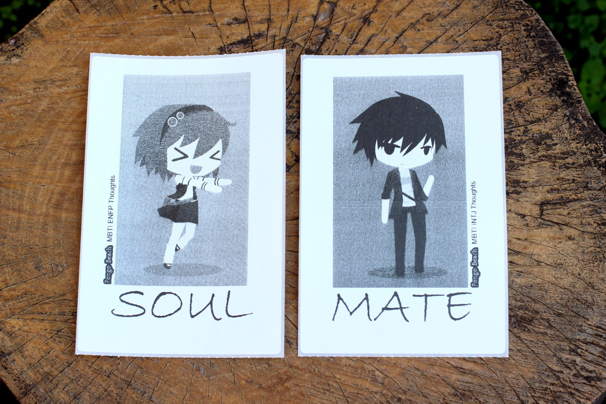 ENFP INTJ Soul Mate Couple B/W 4x6 Thermal 